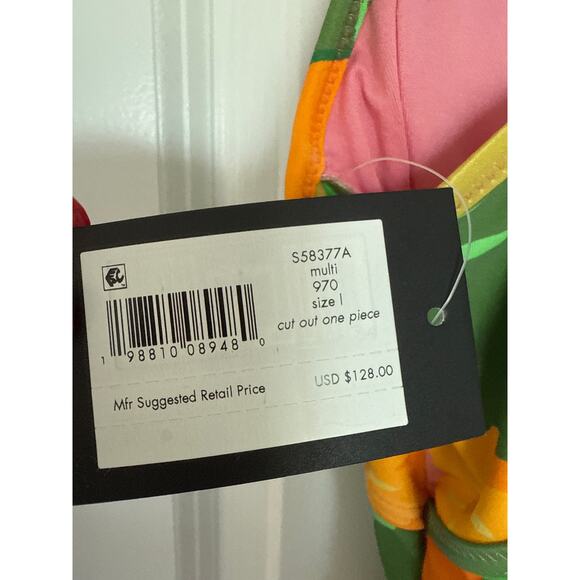 NWT Kate Spade Cutout One Piece Swimsuit in Cucumber Floral, L - Picture 5 of 5